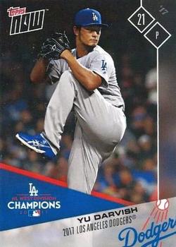 2017 Topps Now Postseason Los Angeles Dodgers #PS-22 Yu Darvish Front