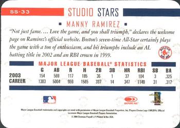 2004 Donruss Studio - Stars #SS-33 Manny Ramirez Back