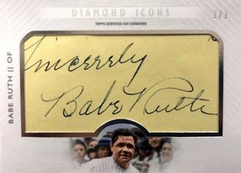 2017 Topps Diamond Icons - Immortal Cut Signatures #IC-BR Babe Ruth Front