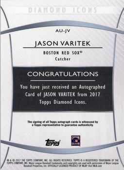 2017 Topps Diamond Icons - Autographs Purple #AU-JV Jason Varitek Back