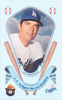 1988 Los Angeles Dodgers Record-Breakers Smokey #14 Jim Brewer Front