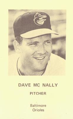 1970 D.C. Department of Motor Vehicles Baltimore Orioles #NNO Dave McNally Front