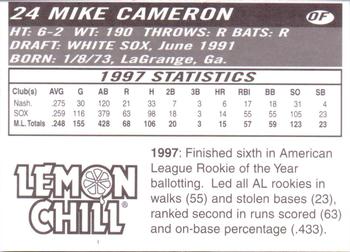 1998 Lemon Chill Chicago White Sox #NNO Mike Cameron Back