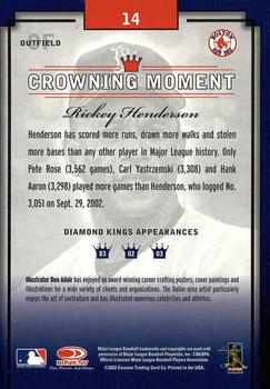 2003 Donruss Diamond Kings #14 Rickey Henderson Back