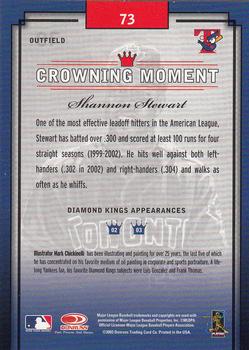 2003 Donruss Diamond Kings #73 Shannon Stewart Back