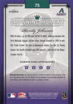 2003 Donruss Diamond Kings #75 Randy Johnson Back