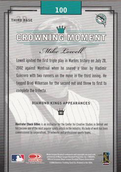 2003 Donruss Diamond Kings #100 Mike Lowell Back