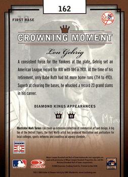 2003 Donruss Diamond Kings #162 Lou Gehrig Back