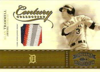 2004 Donruss Throwback Threads - Century Collection Material Prime #CC-1 Alan Trammell Front