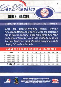 2003 Donruss/Leaf/Playoff (DLP) Rookies & Traded - 2003 Donruss Rookies & Traded #5 Hideki Matsui Back