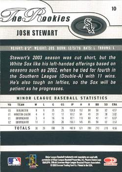 2003 Donruss/Leaf/Playoff (DLP) Rookies & Traded - 2003 Donruss Rookies & Traded #10 Josh Stewart Back
