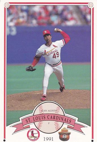 1991 St. Louis Cardinals Smokey #NNO Juan Agosto Front