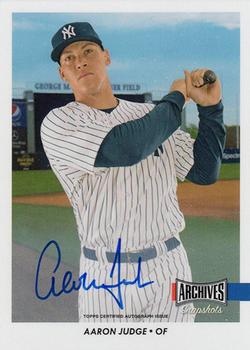 2017 Topps Archives Snapshots - Autographs #AS-AJ Aaron Judge Front