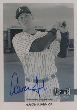 2017 Topps Archives Snapshots - Black & White Autographs #AS-AJ Aaron Judge Front