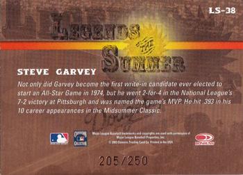 2003 Donruss Signature - Legends of Summer #LS-38 Steve Garvey Back