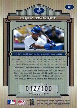 2004 Donruss Timeless Treasures - Bronze #81 Fred McGriff Back
