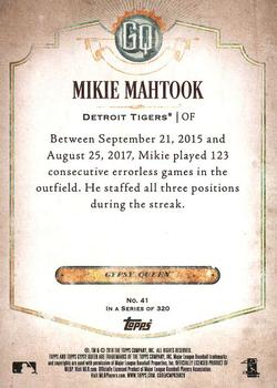 2018 Topps Gypsy Queen #41 Mikie Mahtook Back