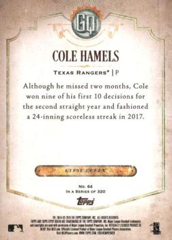 2018 Topps Gypsy Queen #64 Cole Hamels Back