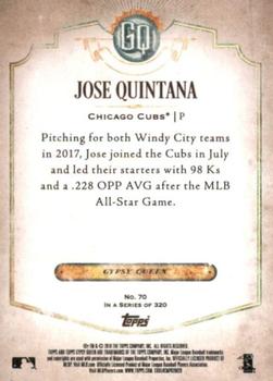 2018 Topps Gypsy Queen #70 Jose Quintana Back