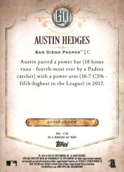2018 Topps Gypsy Queen #119 Austin Hedges Back