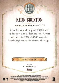2018 Topps Gypsy Queen #279 Keon Broxton Back