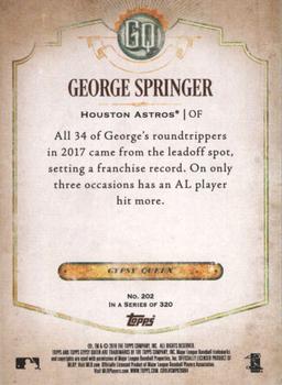 2018 Topps Gypsy Queen #202 George Springer Back
