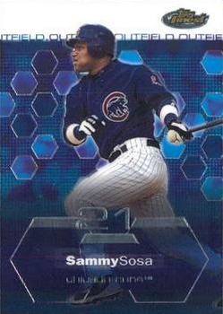 2003 Finest #1 Sammy Sosa Front