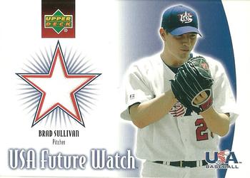 2002 Upper Deck Rookie Update - USA Future Watch Swatches #US-BS Brad Sullivan Front