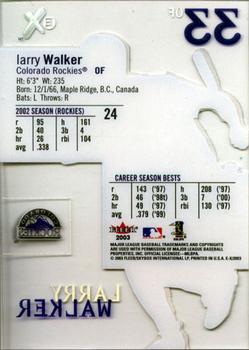 2003 Fleer E-X #24 Larry Walker Back