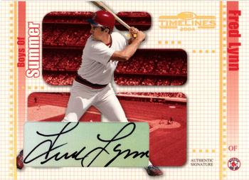 2004 Donruss Timelines - Boys of Summer Autograph Gold #15 Fred Lynn Front