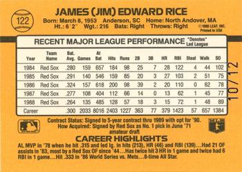 2004 Donruss Timelines - Recollection Collection #122 Jim Rice Back