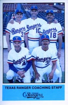 1985 Performance Printing Texas Rangers #NNO Art Howe / Rich Donnelly / Glenn Ezell / Wayne Terwilliger Front