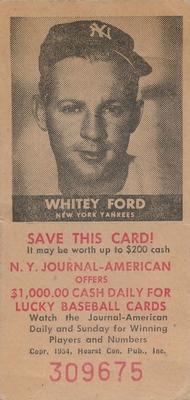 1954 New York Journal-American #NNO Whitey Ford Front