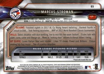 2018 Bowman #65 Marcus Stroman Back