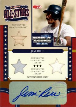 2004 Donruss World Series - Playoff All-Stars Signature Material 3 #PAS-15 Jim Rice Front