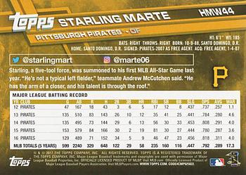 2017 Topps Holiday #HMW44 Starling Marte Back