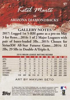 2017 Topps Gallery - Canvas #97 Ketel Marte Back