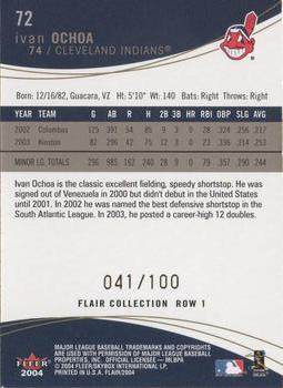 2004 Flair - Collection Row 1 #72 Ivan Ochoa Back