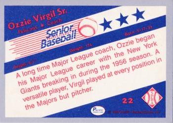 1990 Pacific Senior League - Glossy #22 Ozzie Virgil Sr. Back
