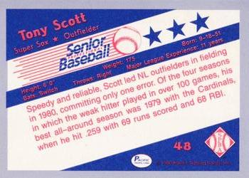 1990 Pacific Senior League - Glossy #48 Tony Scott Back