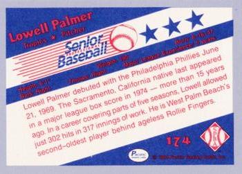 1990 Pacific Senior League - Glossy #174 Lowell Palmer Back