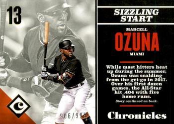 2017 Panini Chronicles - Gold #90 Marcell Ozuna Front