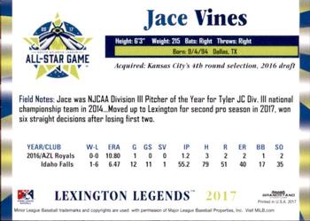 2017 Grandstand South Atlantic League All-Stars #NNO Jace Vines Back