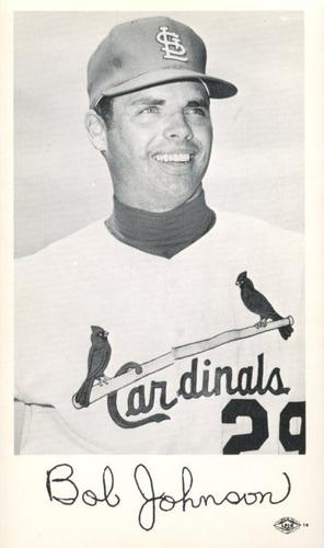 1969 St. Louis Cardinals Photocards #NNO Bob Johnson Front