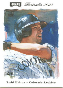2003 Playoff Portraits #21 Todd Helton Front