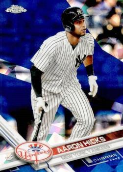 2017 Topps Chrome Sapphire Edition #181 Aaron Hicks Front
