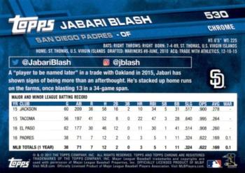 2017 Topps Chrome Sapphire Edition #530 Jabari Blash Back