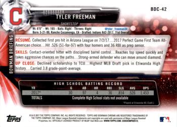 2017 Bowman Draft - Chrome #BDC-42 Tyler Freeman Back
