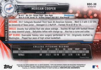 2017 Bowman Draft - Chrome Refractor #BDC-30 Morgan Cooper Back