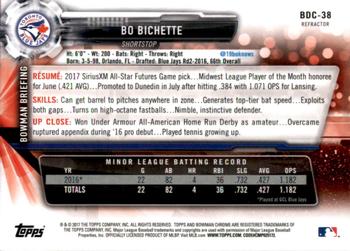 2017 Bowman Draft - Chrome Refractor #BDC-38 Bo Bichette Back